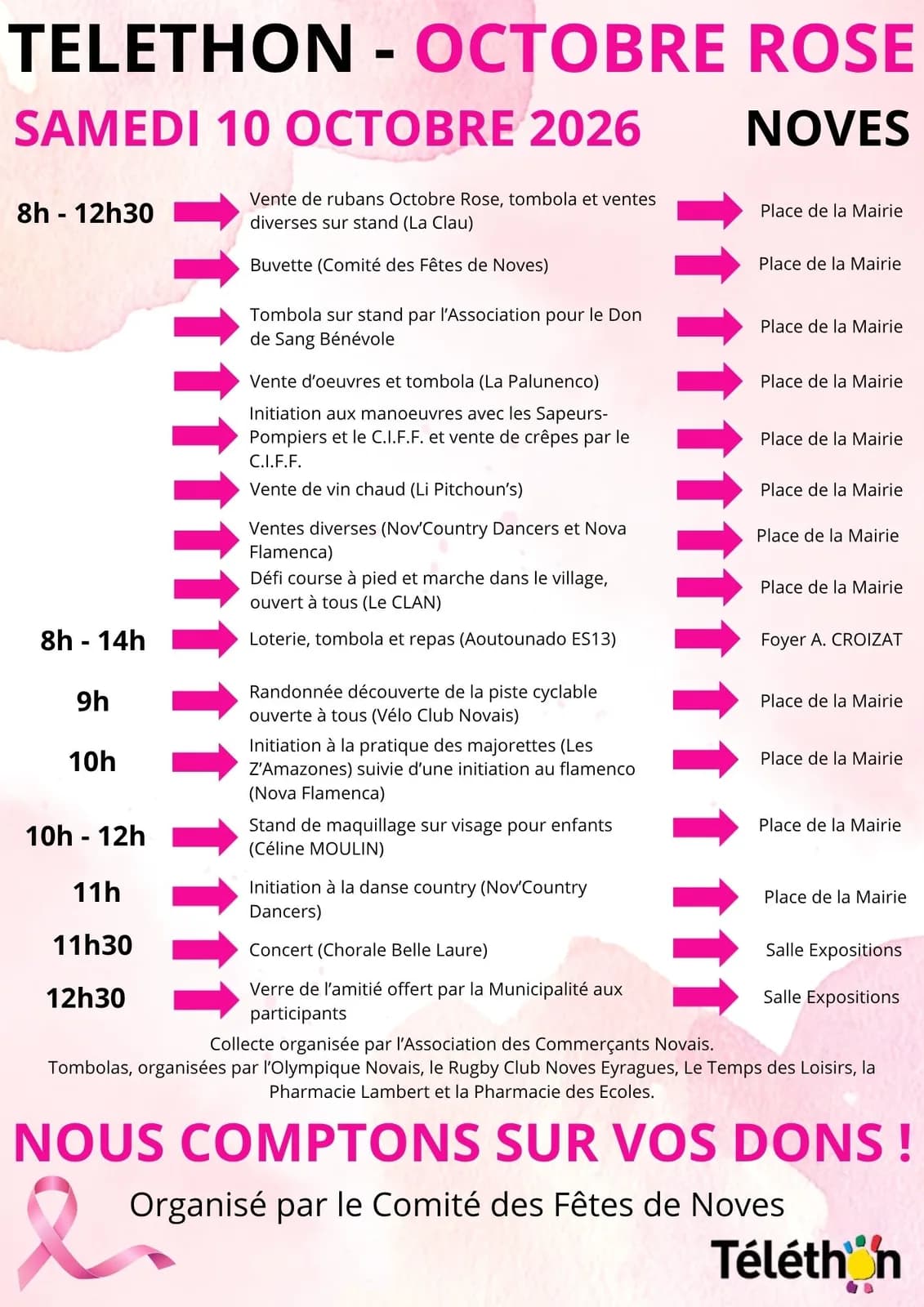 Image 1 : Octobre Rose et Téléthon background