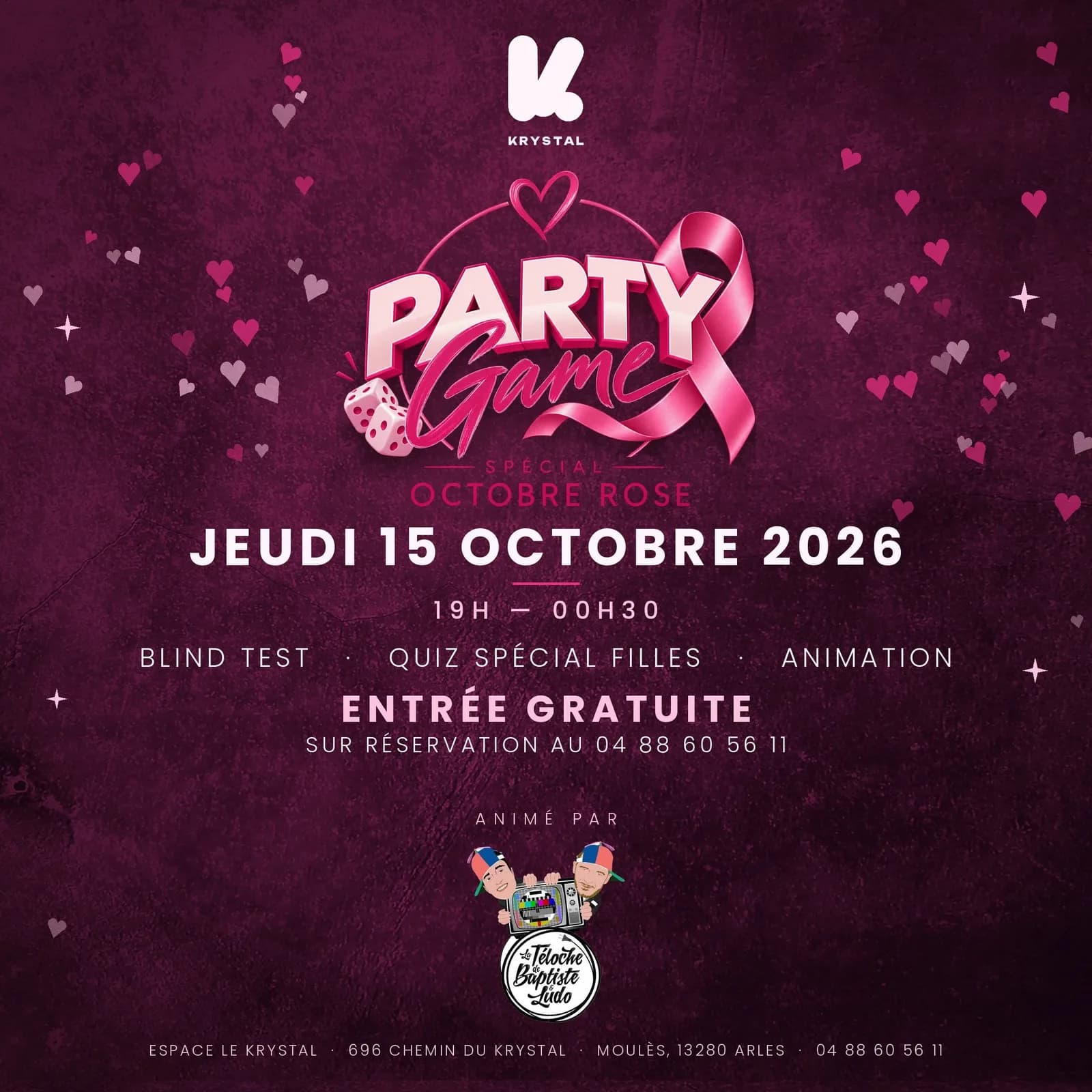 Image 1 : Party Game - Spécial Octobre Rose background