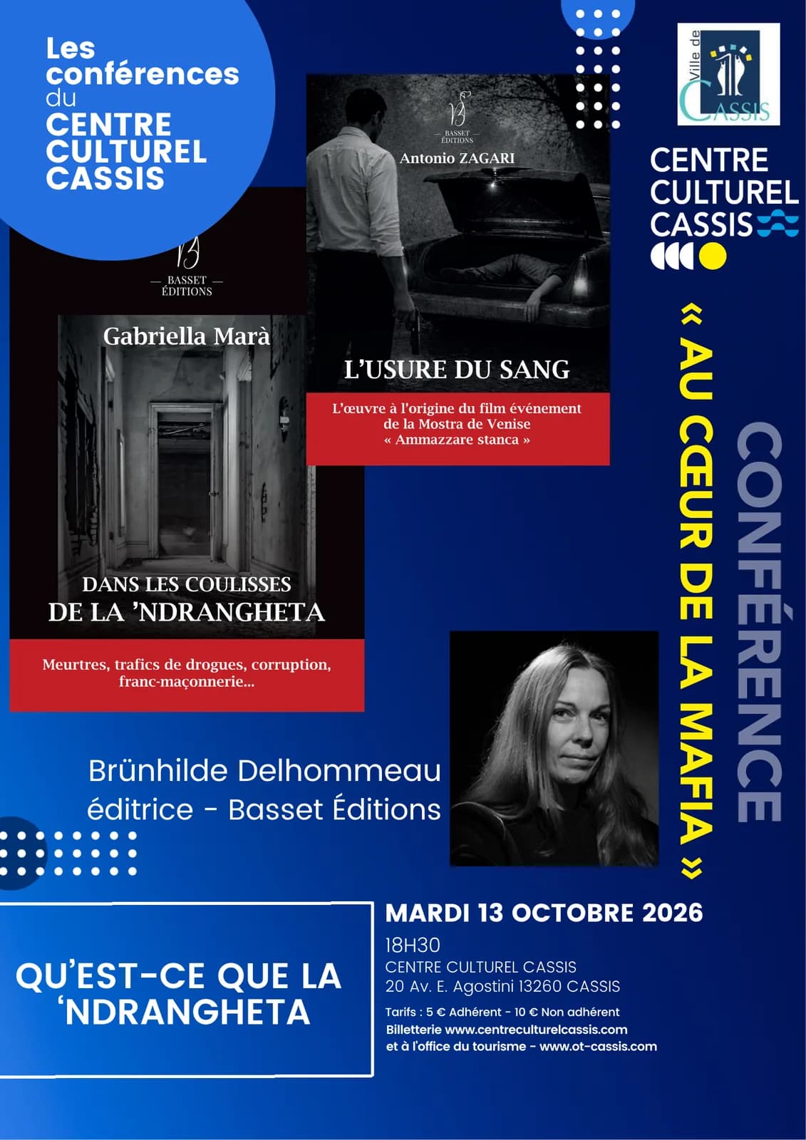 Image 1 : Les conférences du Centre Culturel Cassis - Qu'est ce que la 'NDRANGHETA background