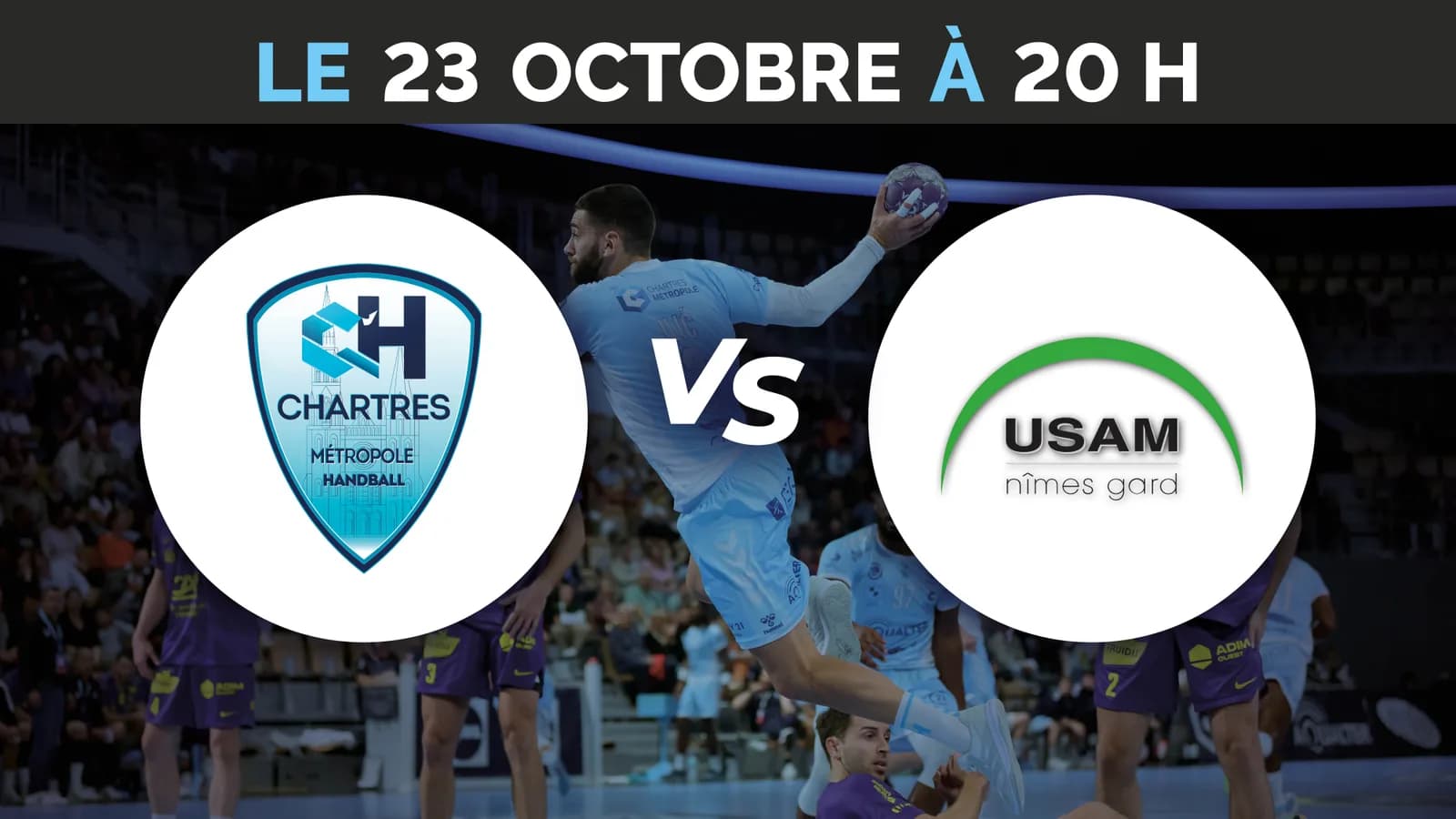 Image 1 : C'Chartres Métropole Handball vs Nîmes background