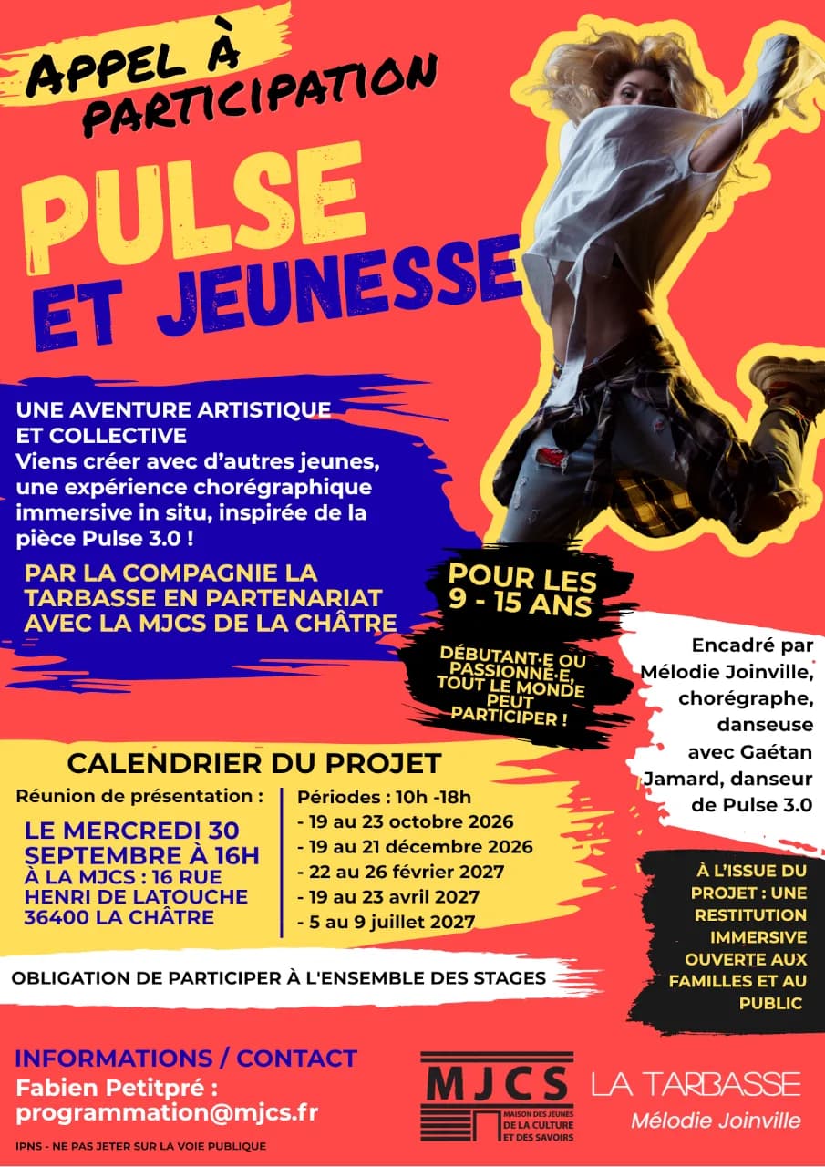 Image 1 : Stage création dansée pulse et jeunesse background