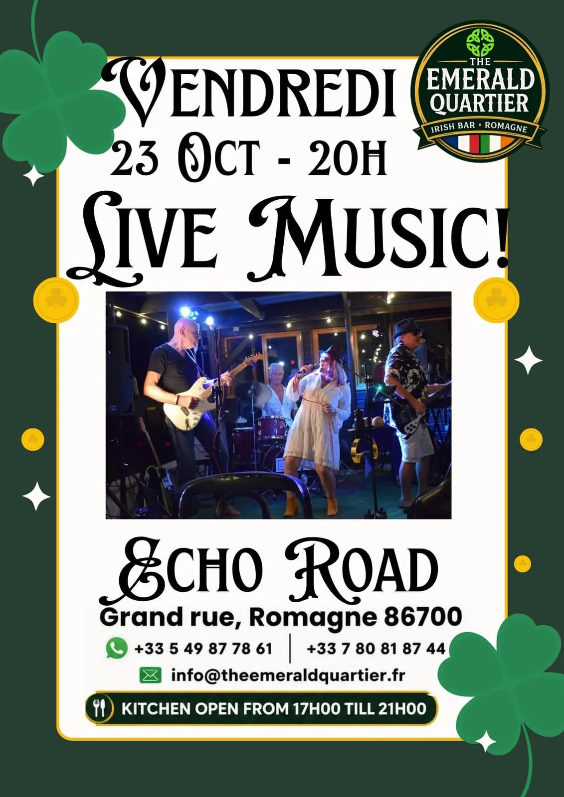 Image 1 : Live music : Echo Road background