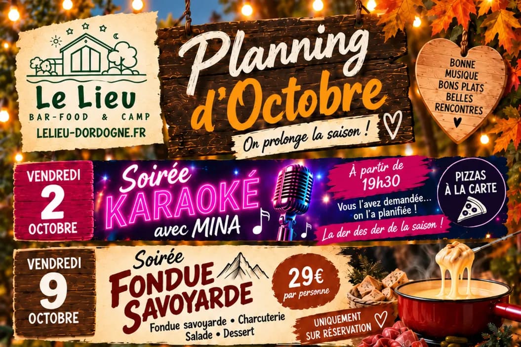 Image 1 : Soirée festive à "Le Lieu" background