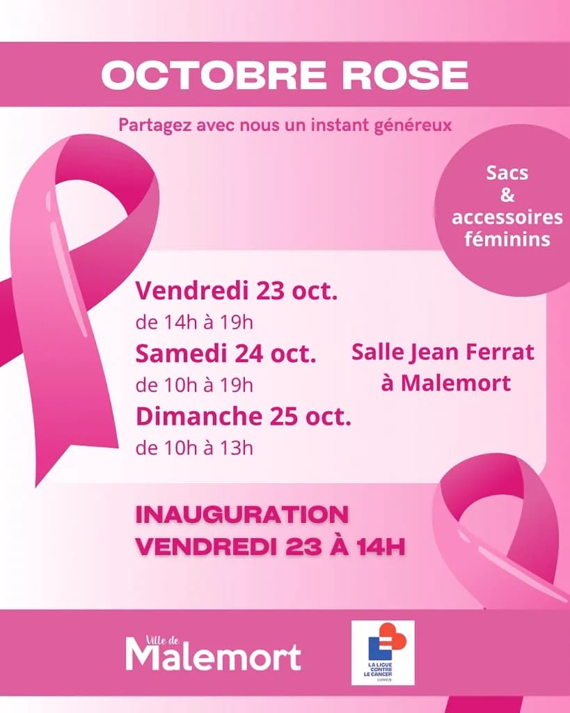 Image 1 : Octobre Rose : vente de sacs et accessoires background
