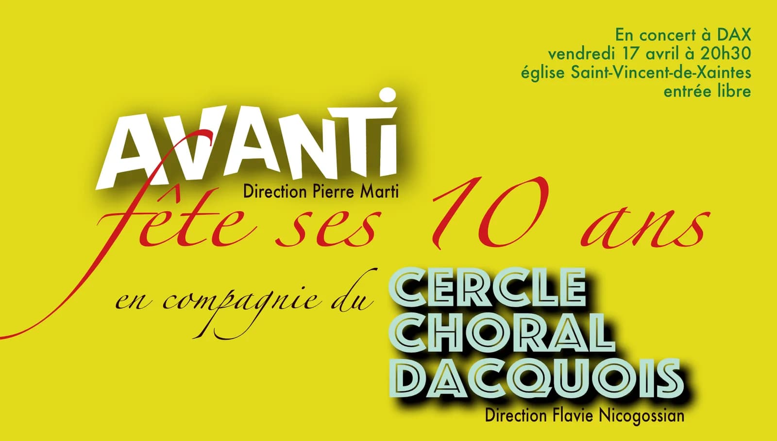 Image 1 : Concert vocal : Avanti background