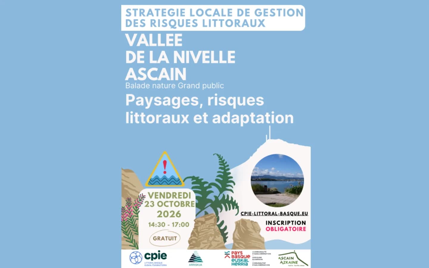 Image 1 : Balade atelier : Paysages, risques littoraux et adaptation background