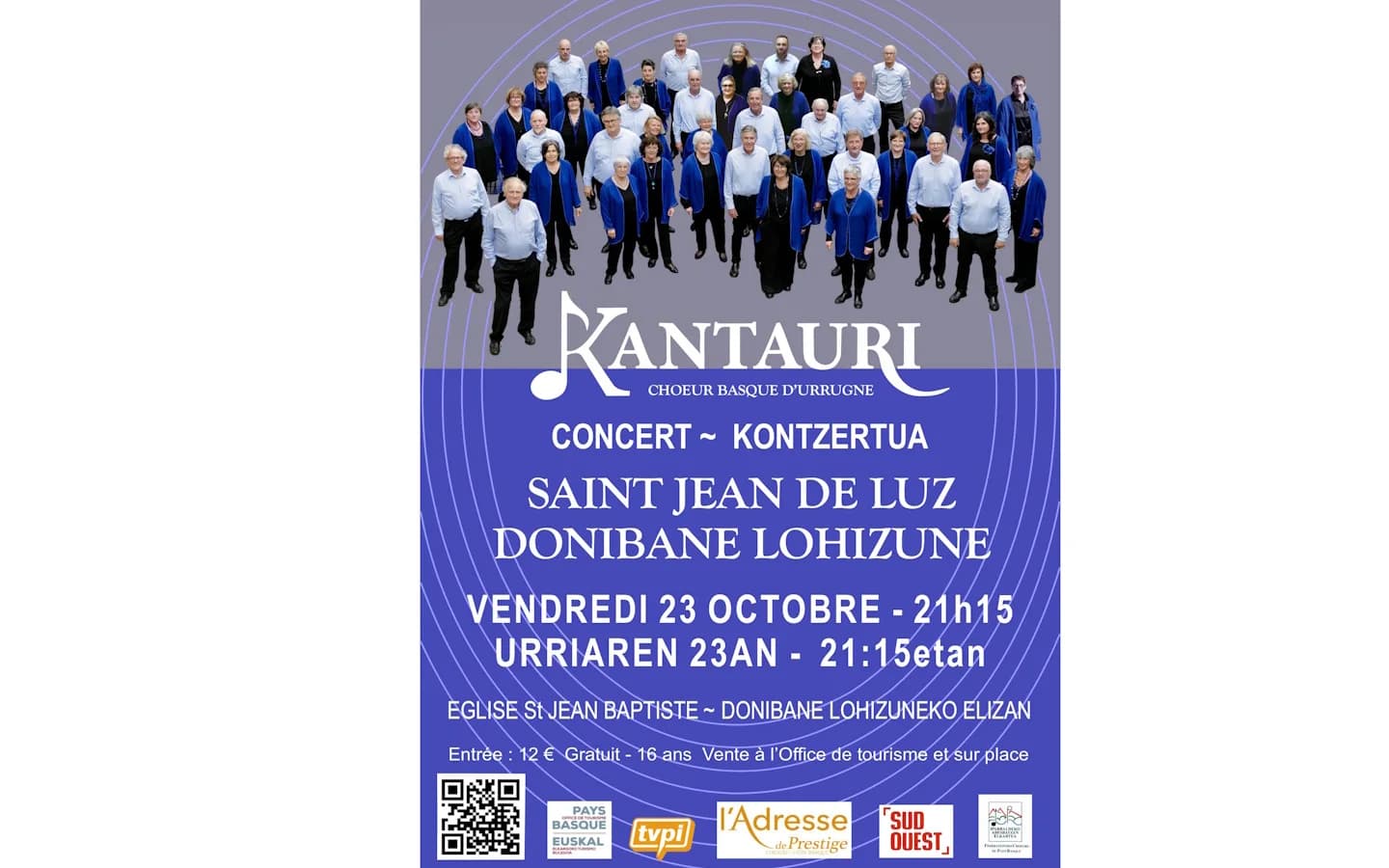 Image 1 : Concert de la chorale Kantauri background
