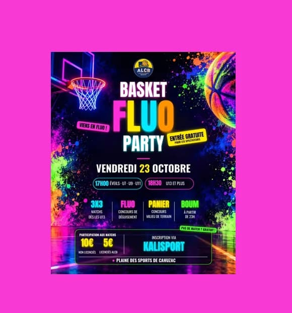 Image 1 : Basket Fluo Party background