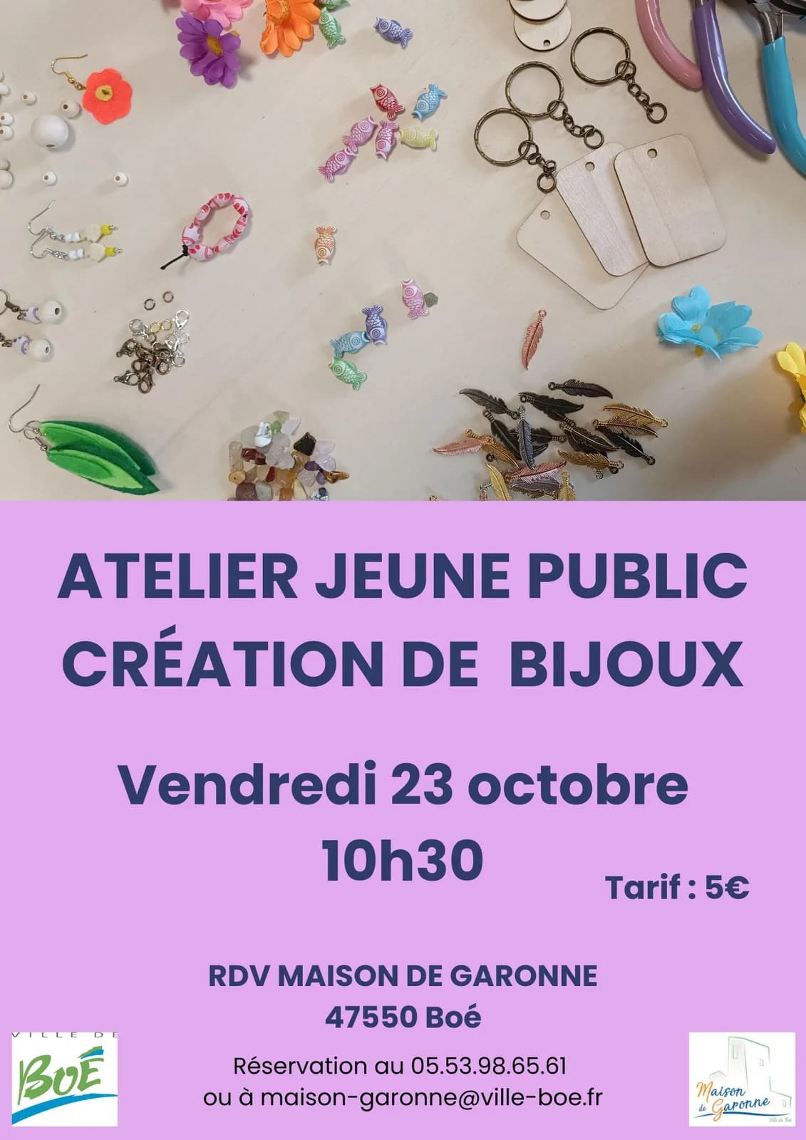 Image 1 : Atelier bijoux nature – jeune public background