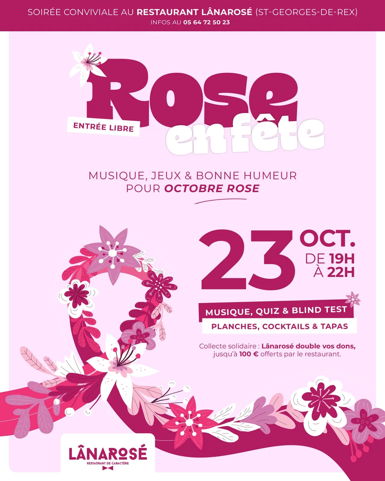 Image 1 : Rose en fête à Saint-Georges-de-Rex background