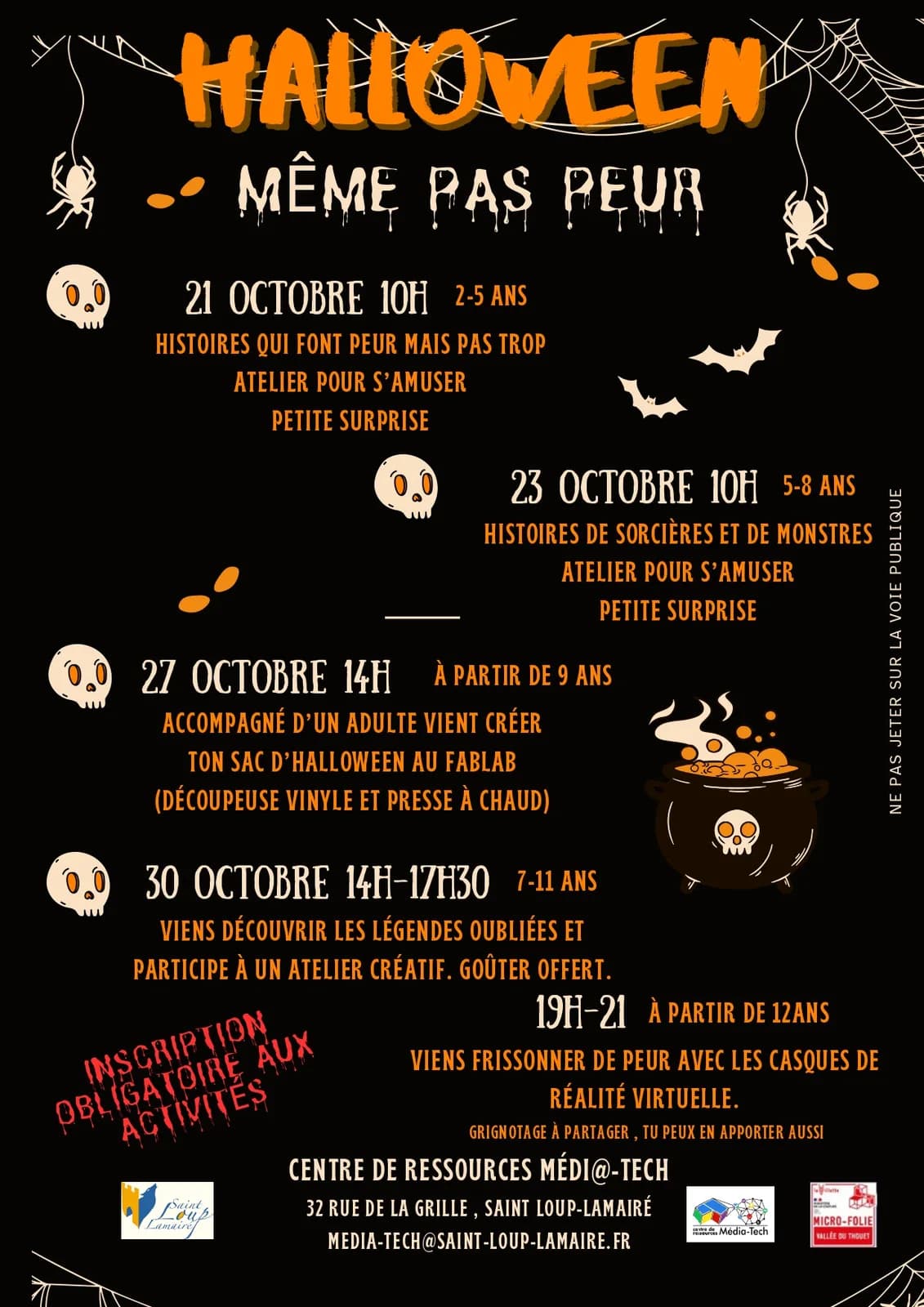 Image 2 : Atelier et histoires - Halloween à la Médi@-Tech background