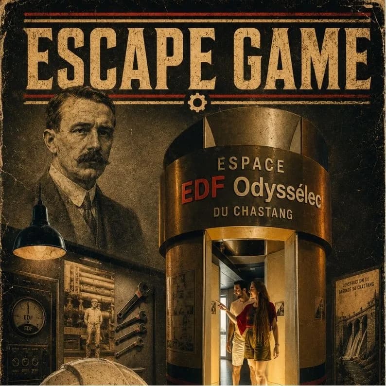 Image 1 : Escape Game au barrage du Chastang background