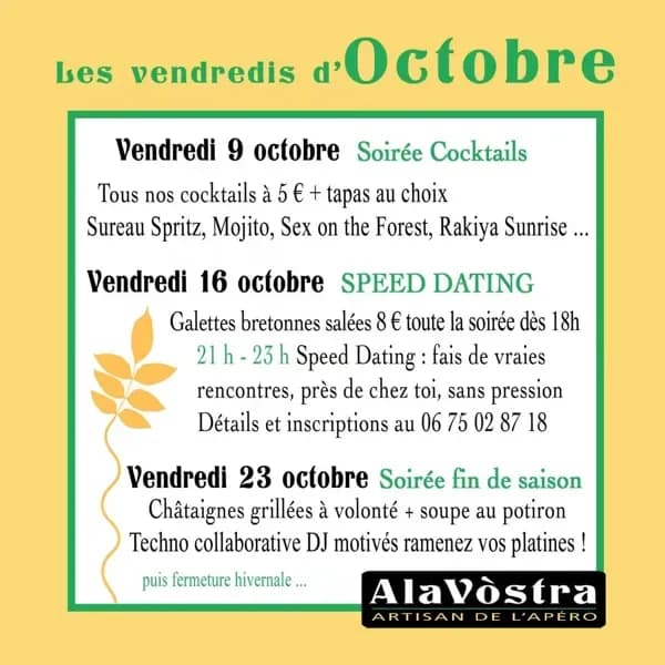 Image 1 : Soirée fin de saison chez Alavostra background