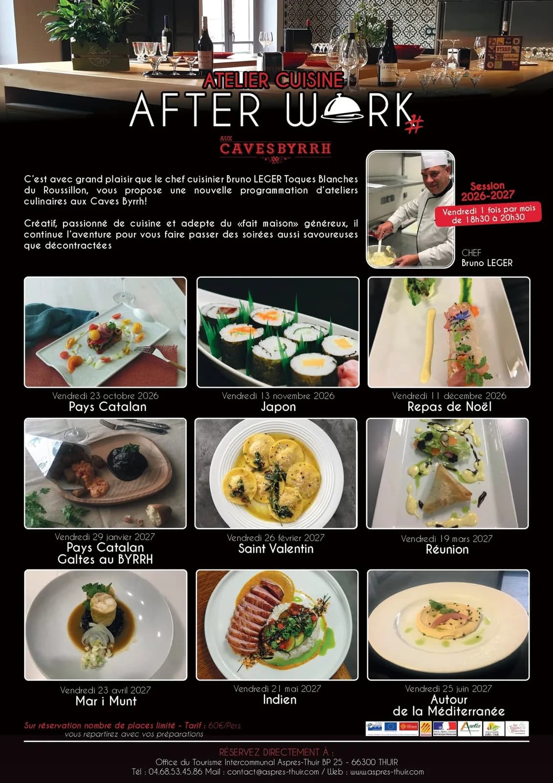 Image 1 : AFTERWORK DE CUISINE AUX CAVES BYRRH 2026-2027 background