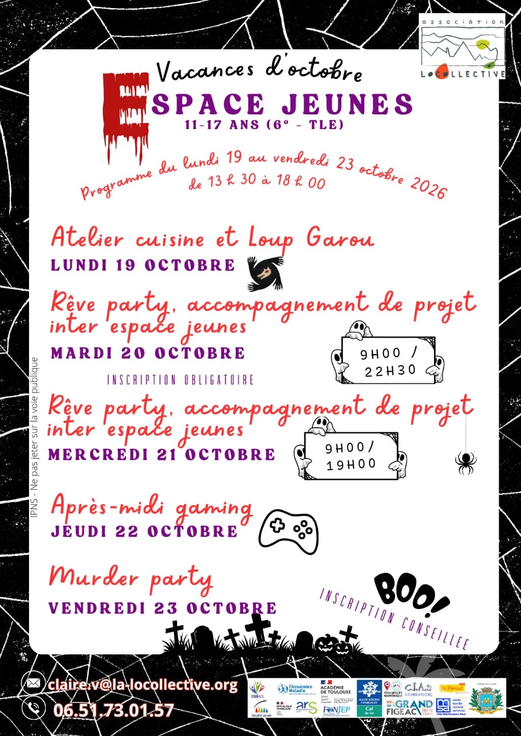 Image 1 : Vacances d'octobre à l'Espace jeunes à Cajarc background