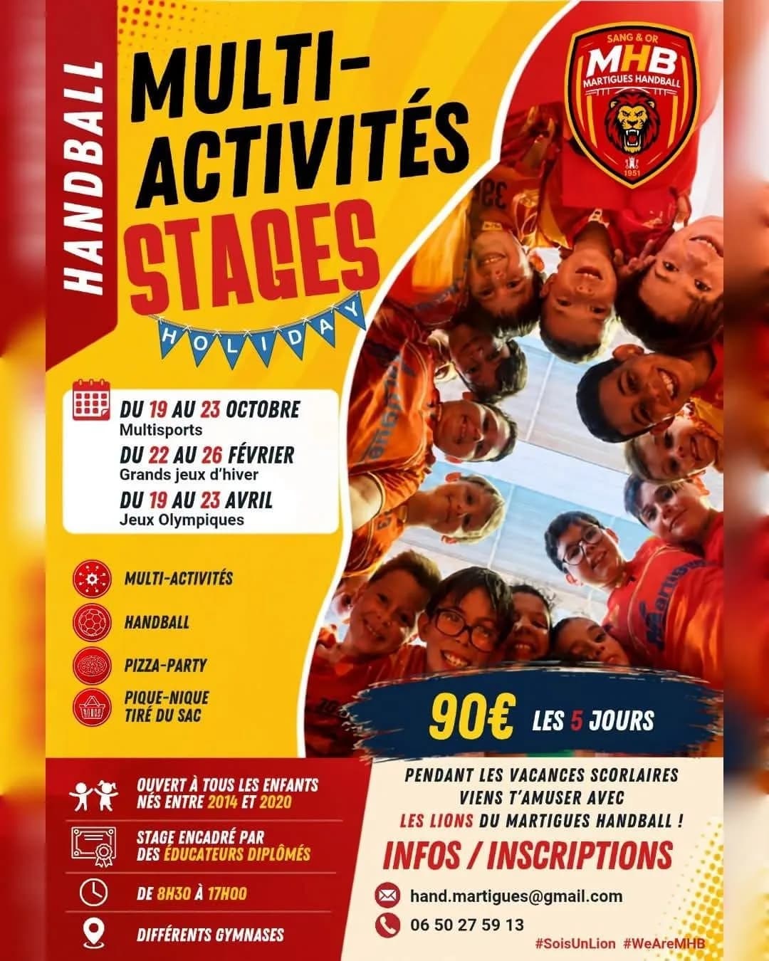 Image 1 : Handball : stage multi activités background