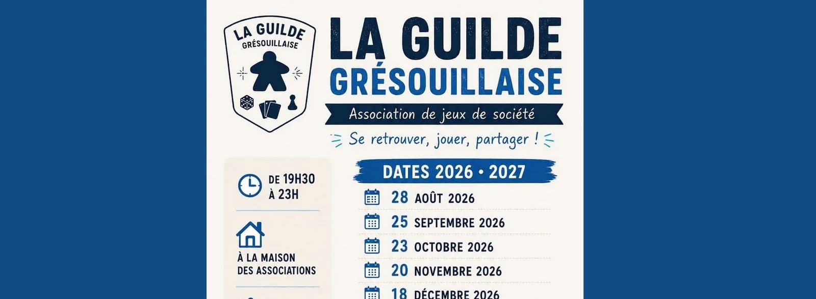 Image 1 : Soirées Jeux de Société - Association La Guilde Grésouillaise background