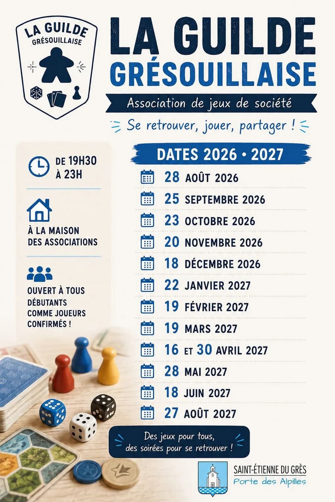 Image 2 : Soirées Jeux de Société - Association La Guilde Grésouillaise background