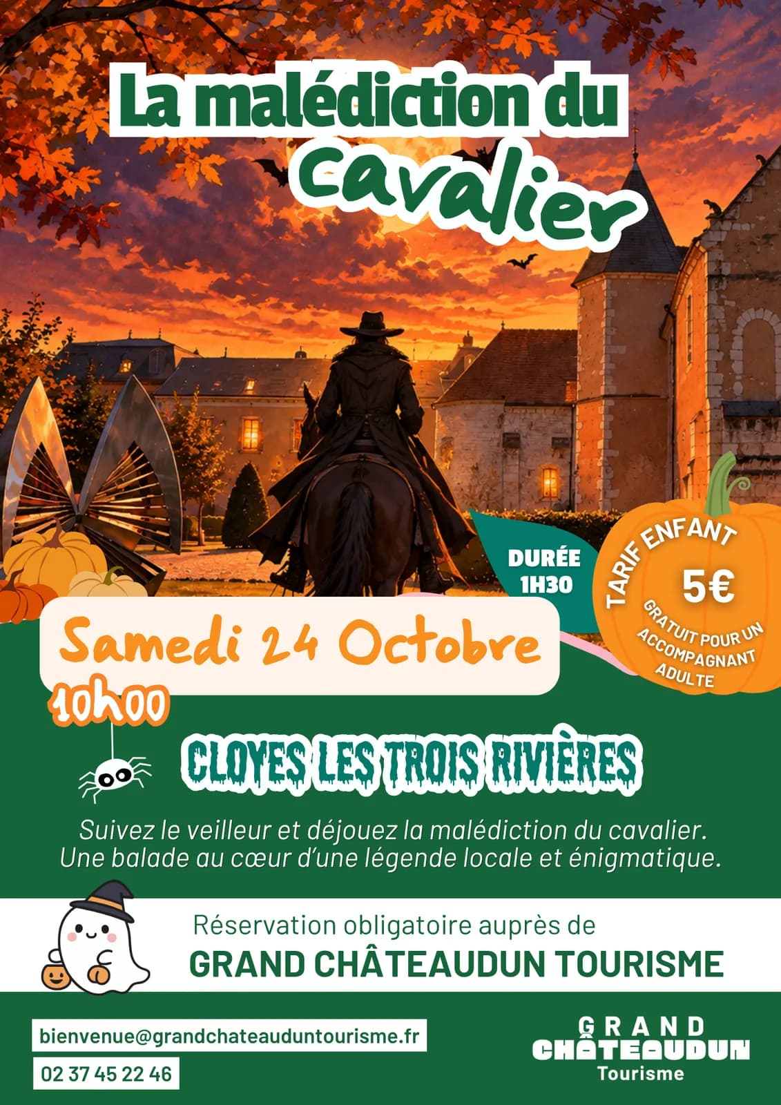 Image 1 : Animation enfant pour Halloween - "La malédiction du cavalier" background