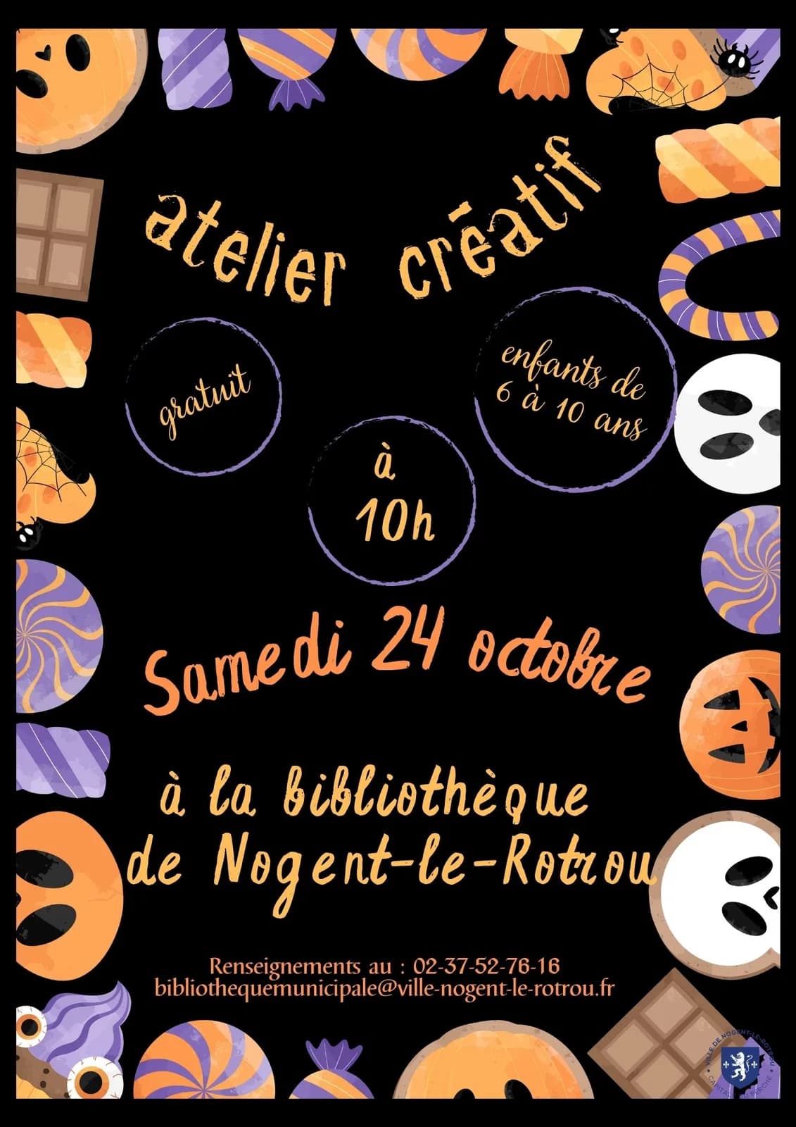 Image 1 : Atelier créatif pour enfant : couronne d'Halloween background