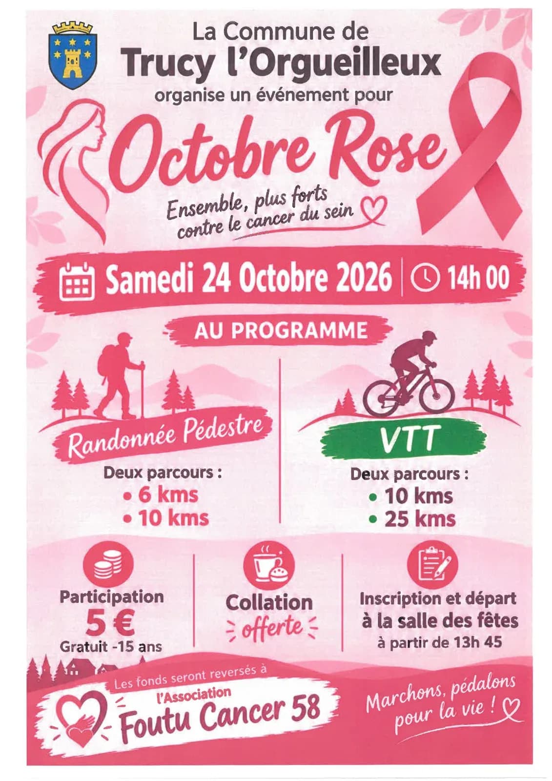 Image 1 : Octobre Rose : Randonnée marche + VTT background
