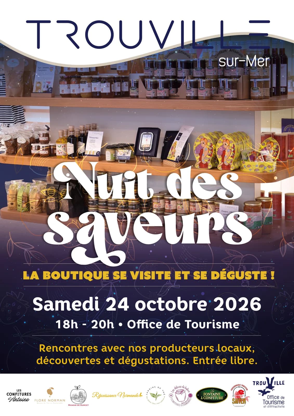 Image 1 : Nuit des Saveurs à l'Office de Tourisme de Trouville-sur-Mer background