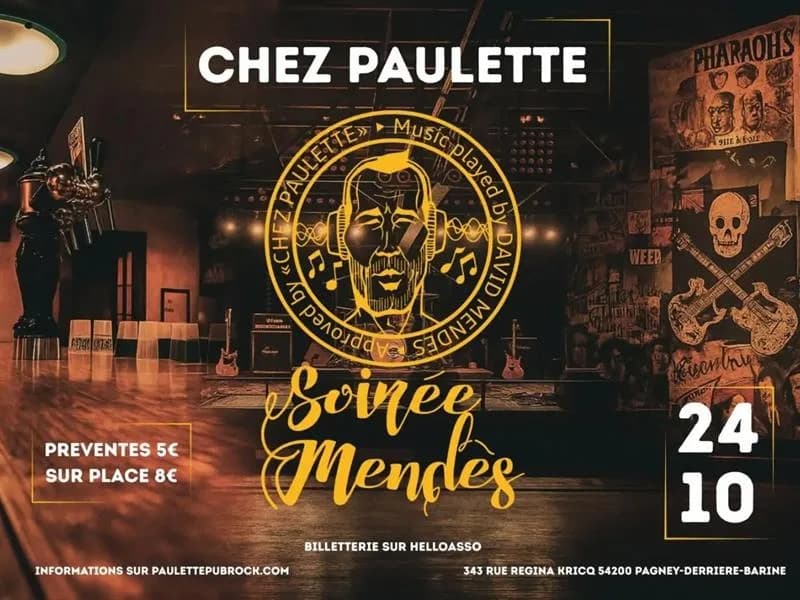 Image 1 : Soirée DJ Mendes - Chez Paulette background