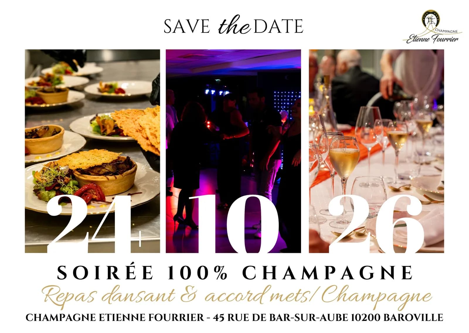 Image 1 : Soirée 100% Champagne au Champagne Etienne Fourrier background