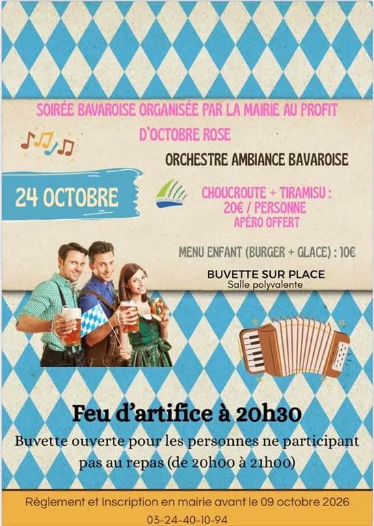 Image 1 : Soirée Bavaroise au profit d'octobre rose background