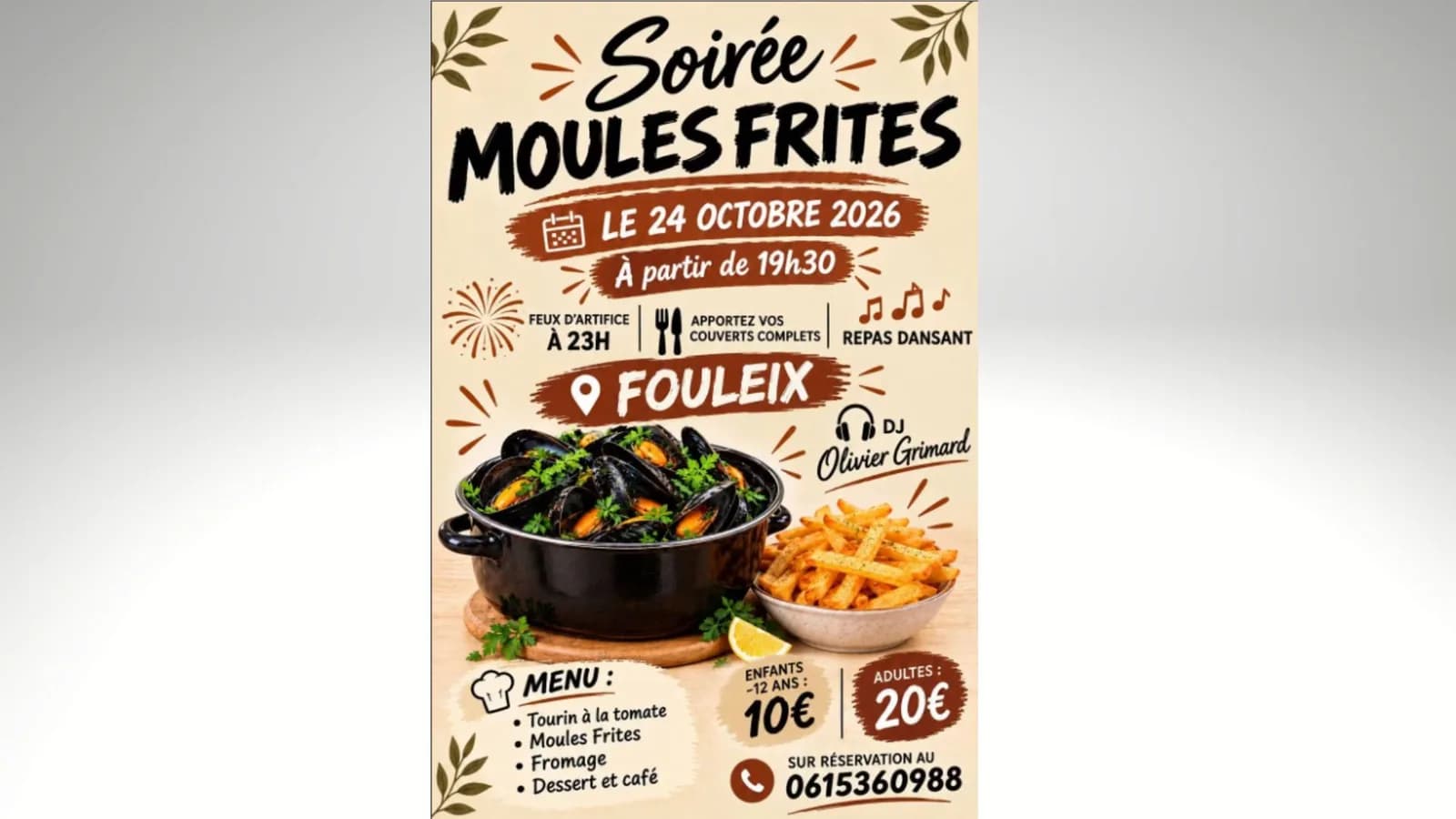 Image 1 : Soirée moules frites background