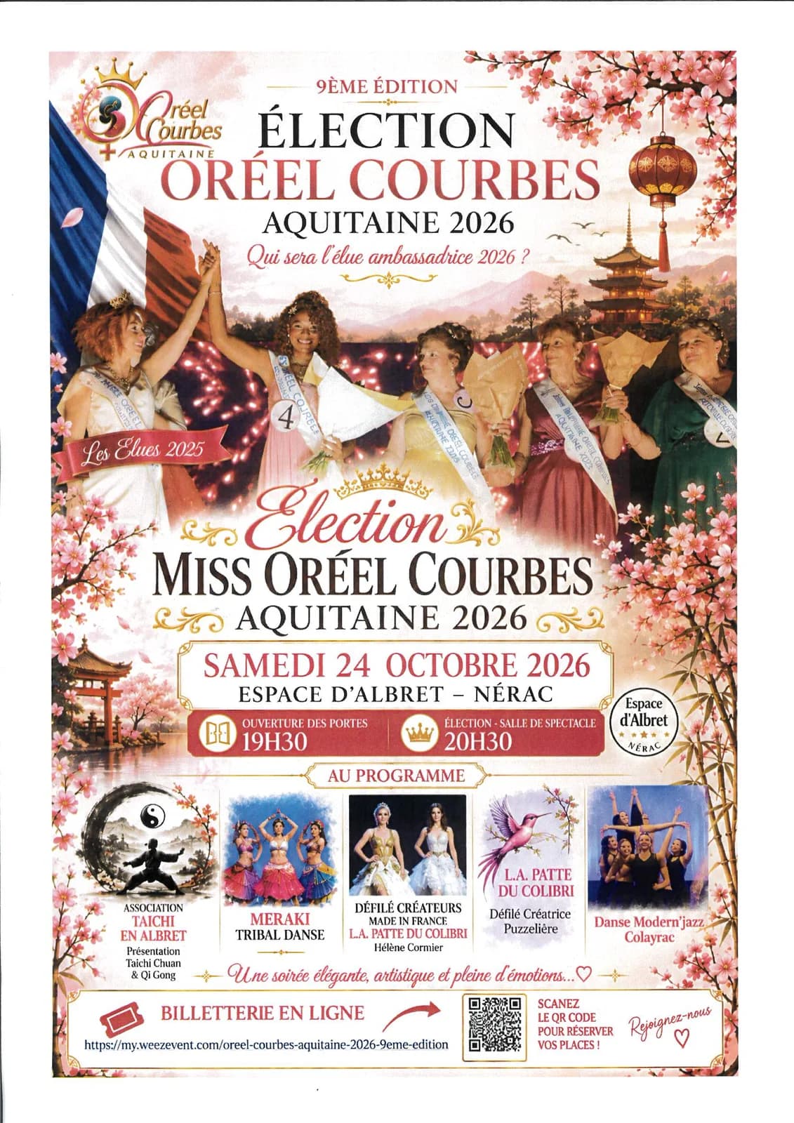 Image 1 : Election miss oréel courbes Aquitaine 2026 background