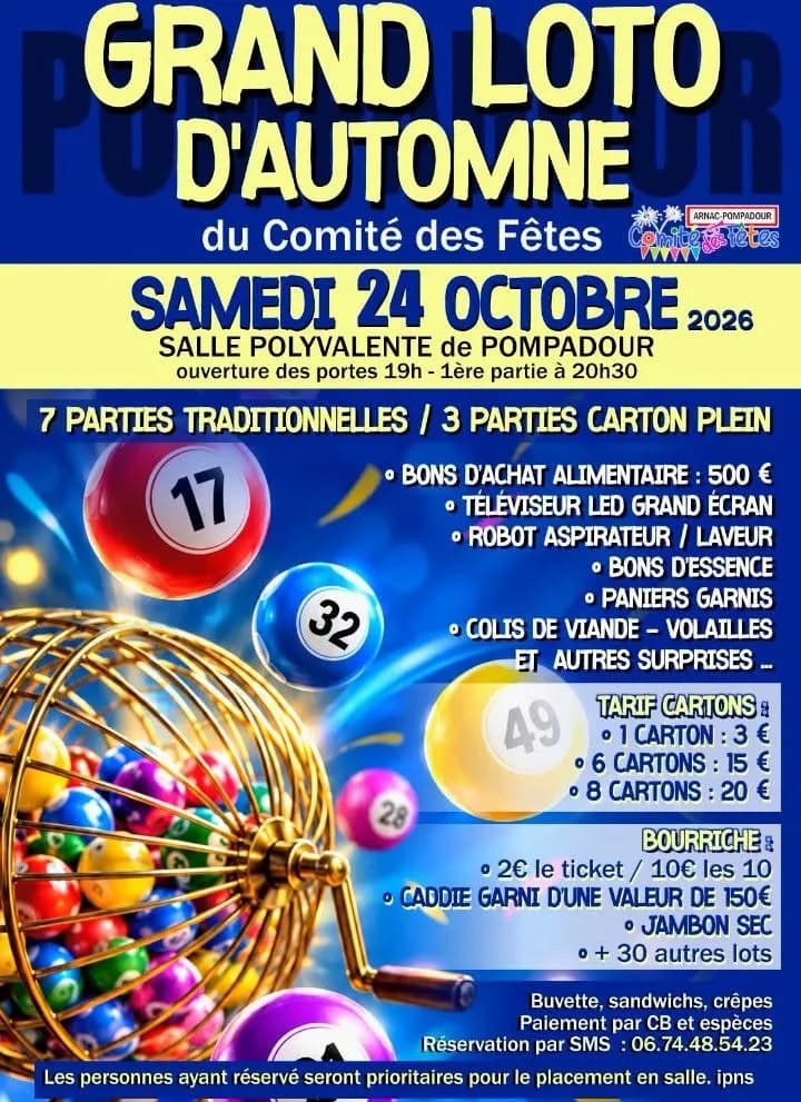 Image 1 : Grand loto d'automne à Pompadour background