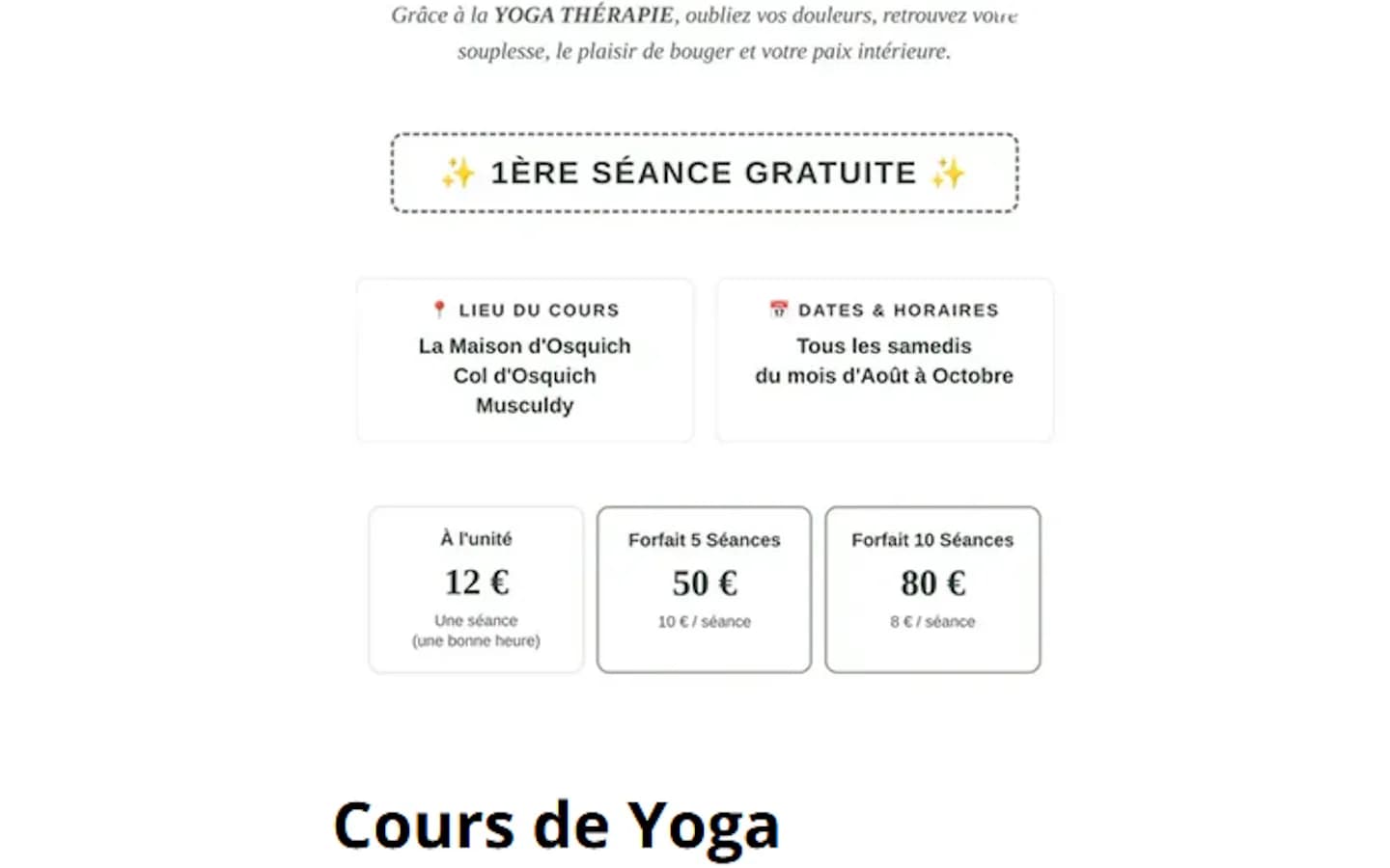 Image 1 : Yoga thérapie background