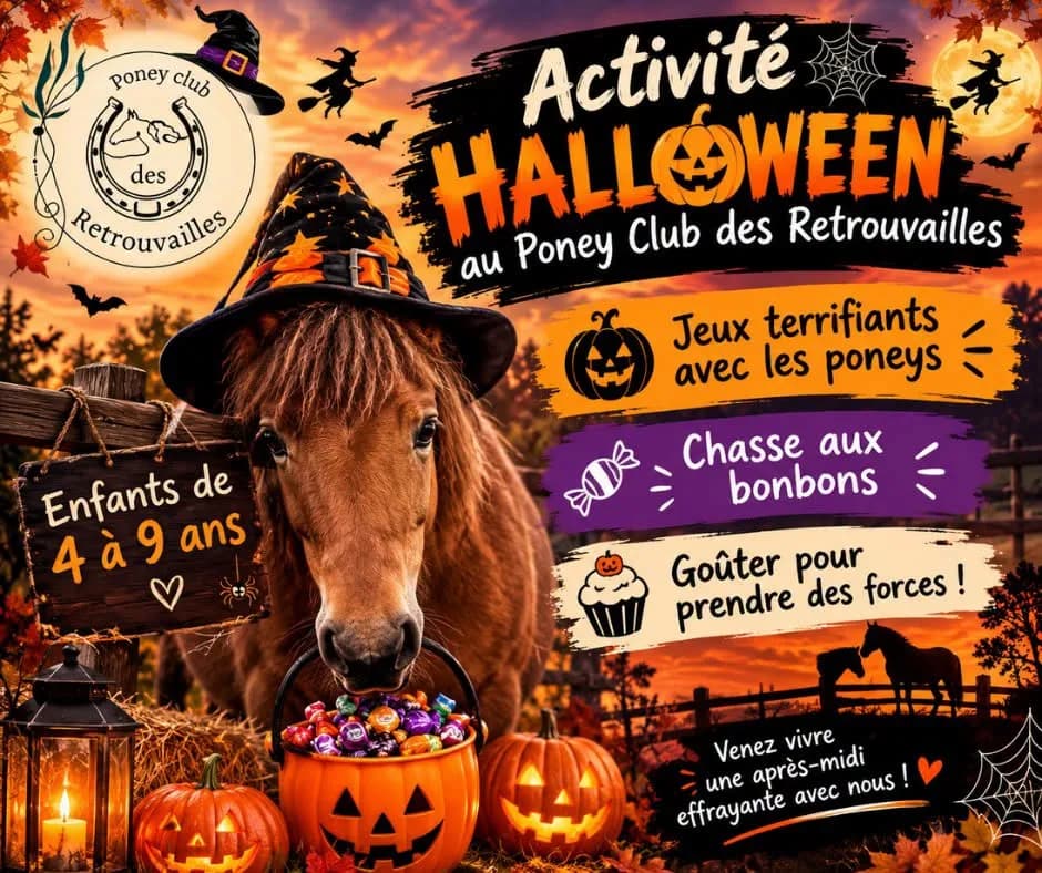 Image 3 : Vacances d'Halloween au Poney Club des retrouvailles background