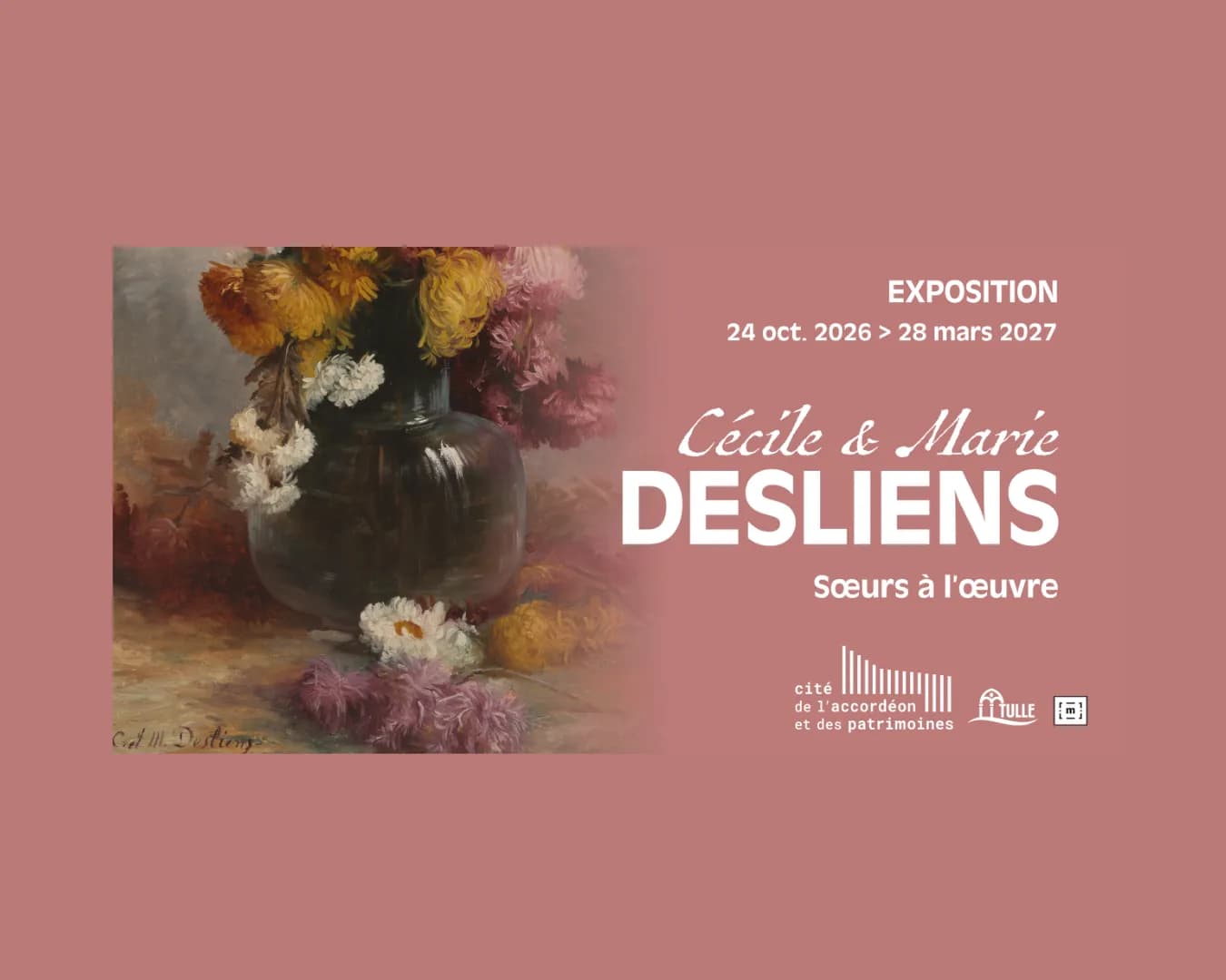 Image 1 : Cité de l'accordéon et des patrimoines : Cécile et Marie Desliens : Soeurs à l'oeuvre background