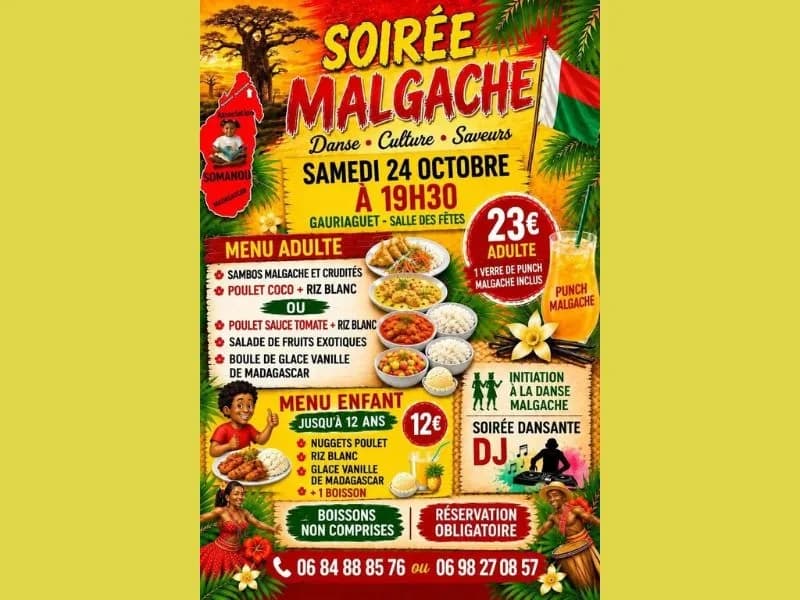 Image 1 : Soirée Malgache à Gauriaguet background