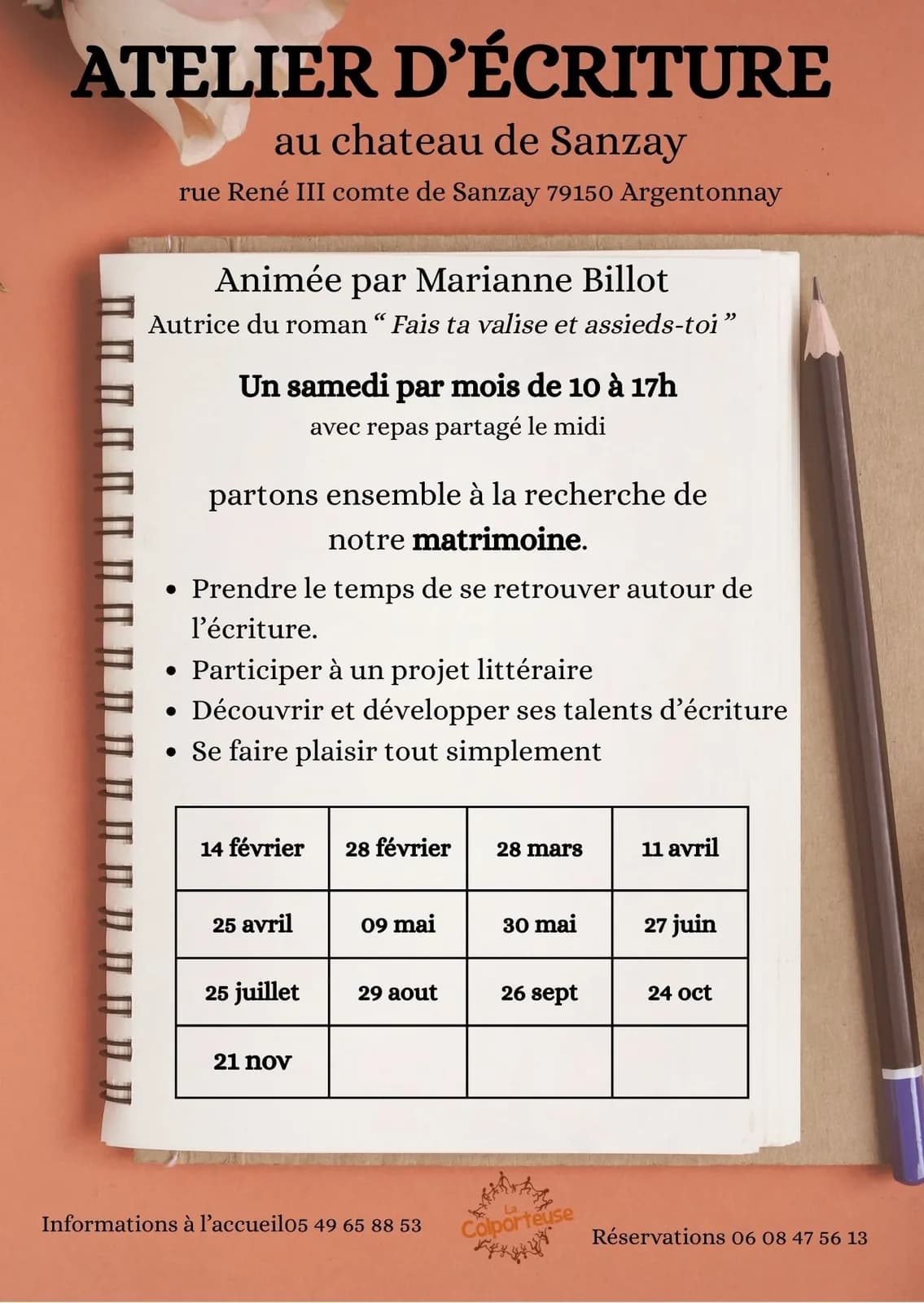 Image 1 : Atelier d'écriture background