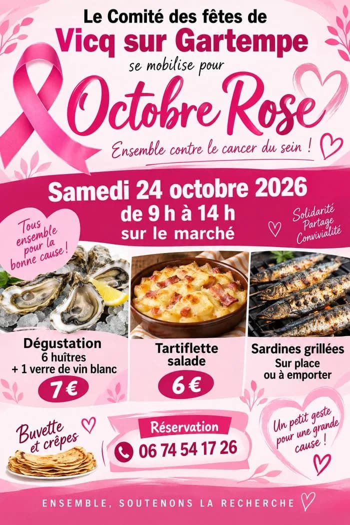 Image 1 : Action au profit d'Octobre Rose background