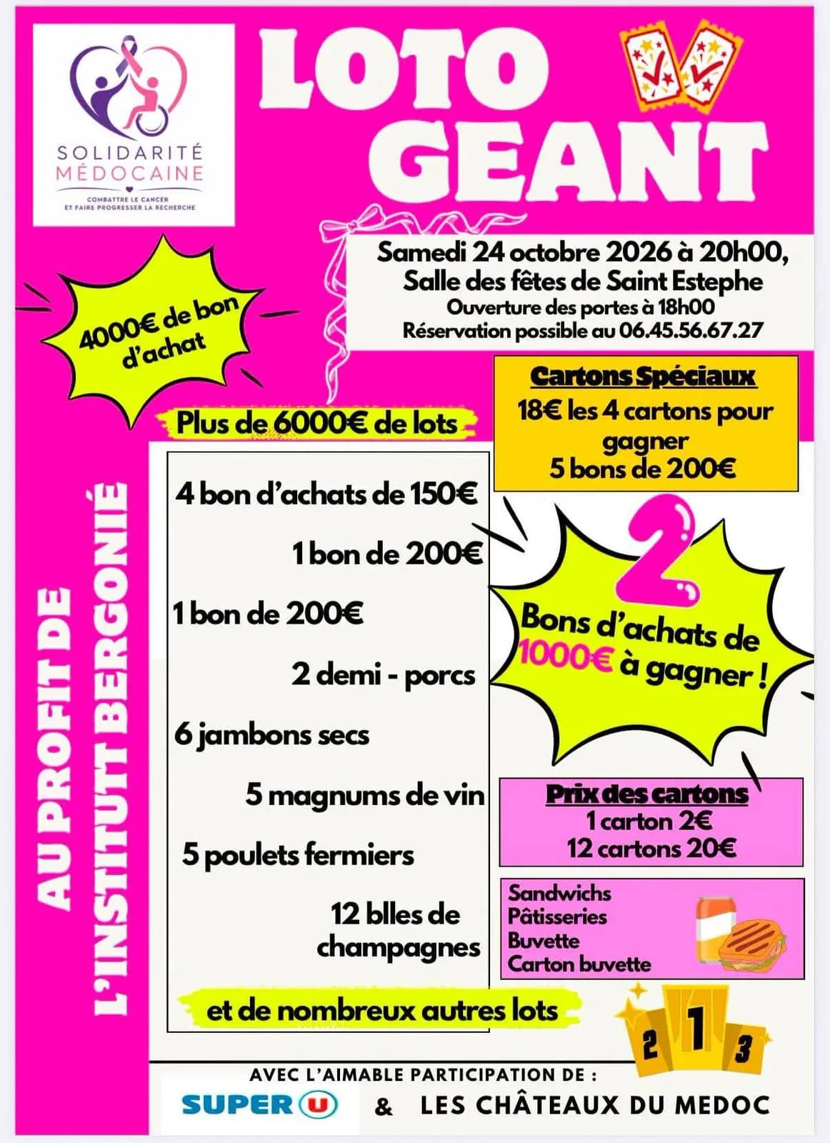 Image 2 : Octobre rose 2026 : Loto géant à Saint-Estèphe background
