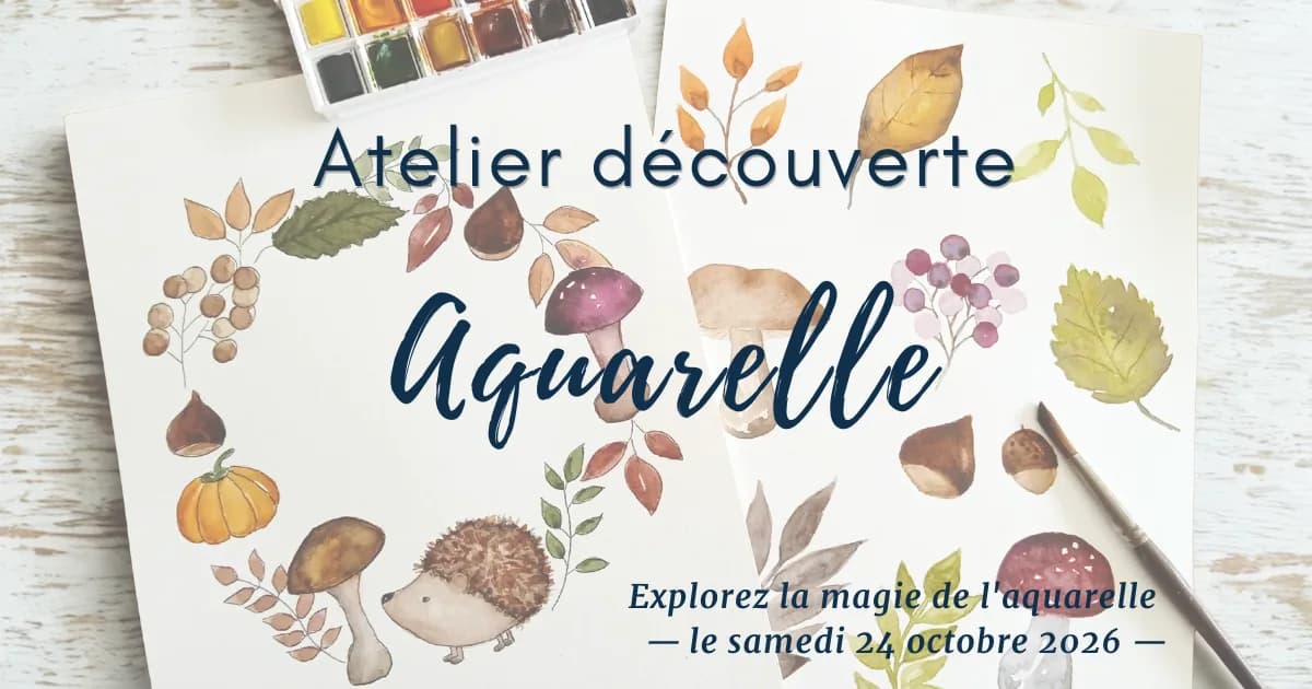 Image 1 : Atelier aquarelle : explorez la magie de l'automne background