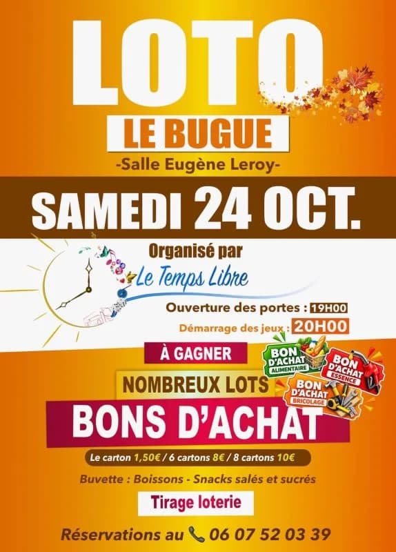 Image 1 : Loto du club du temps libre background