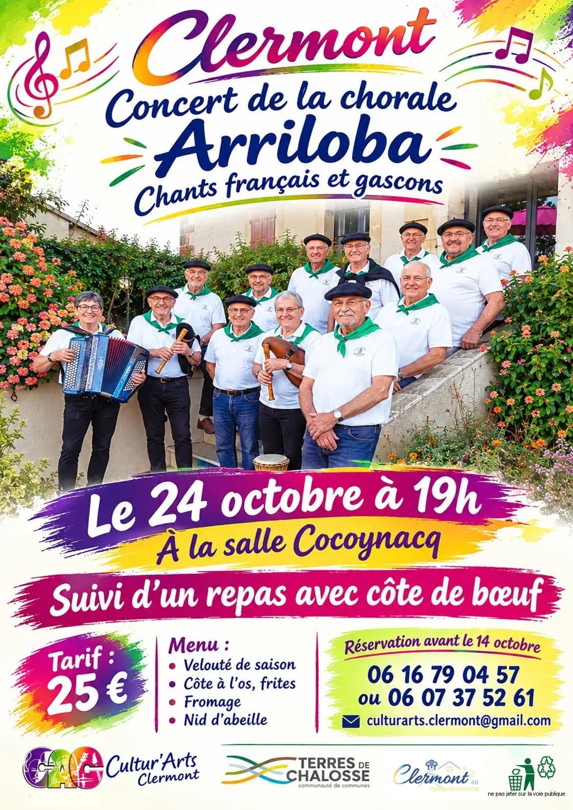 Image 1 : Concert chorale Arriloba et repas côte de boeuf background