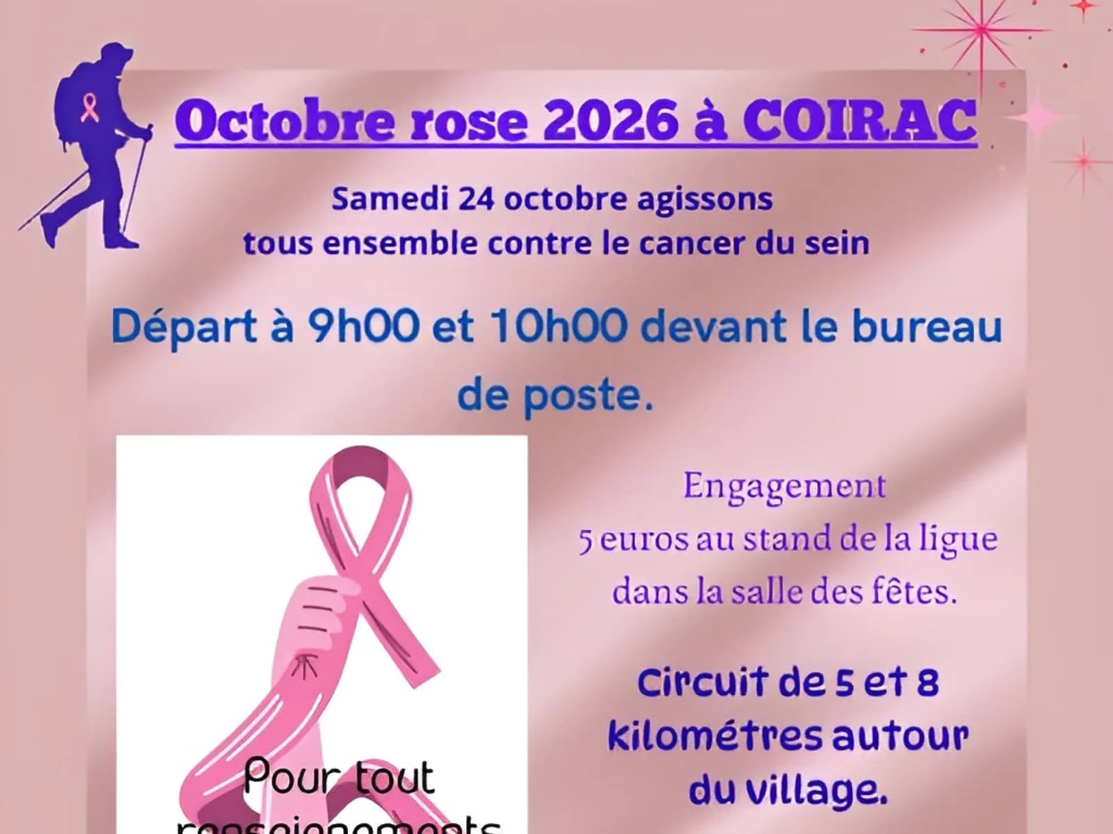 Image 1 : Marche solidaire octobre rose à Coirac background