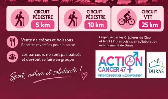 Image 2 : Randonnée pédestre et VTT "octobre rose" background