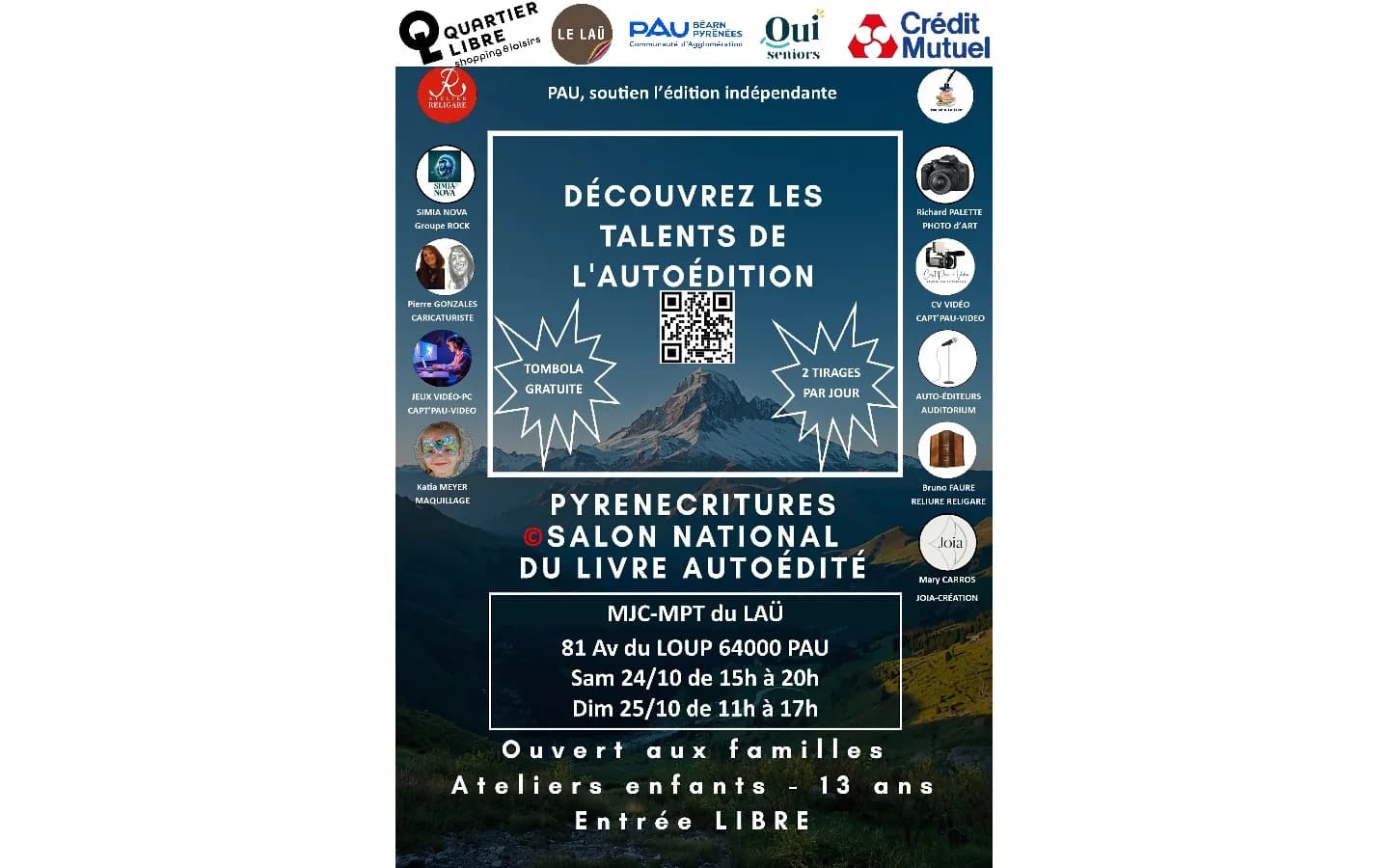 Image 1 : Salon du Livre autoédité PYRENECRITURES background