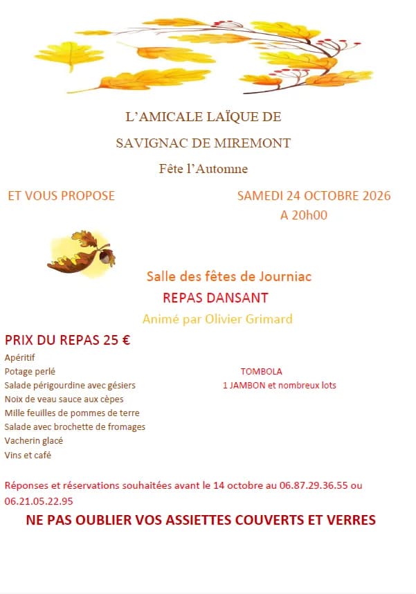 Image 1 : Fête de l'automne de l'amicale laïque de Savignac de Miremont background