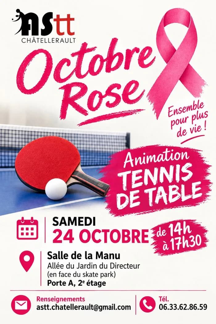 Image 1 : Octobre Rose : Tennis de Table background