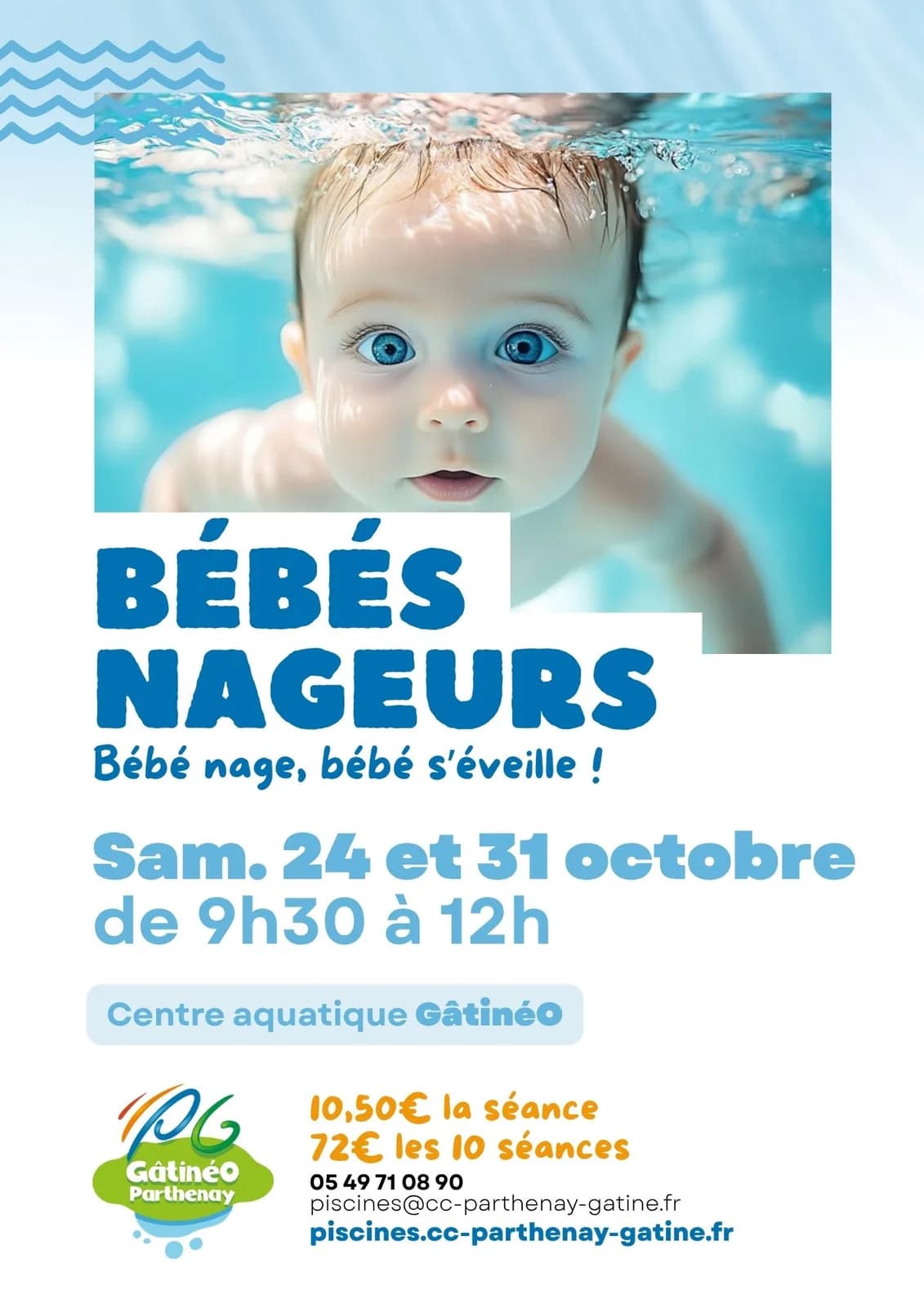 Image 1 : Cours bébés nageurs background