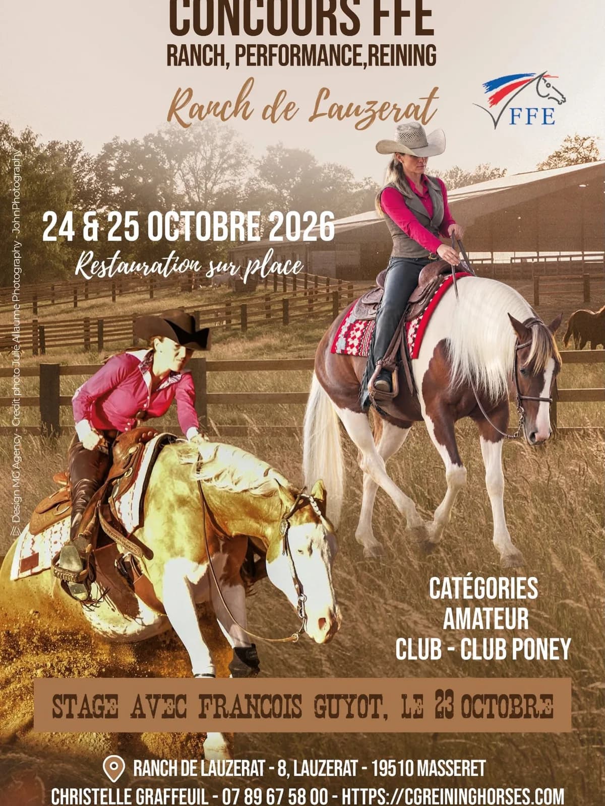 Image 1 : Concours équitation FFE - Ranch, Performance, Reining background