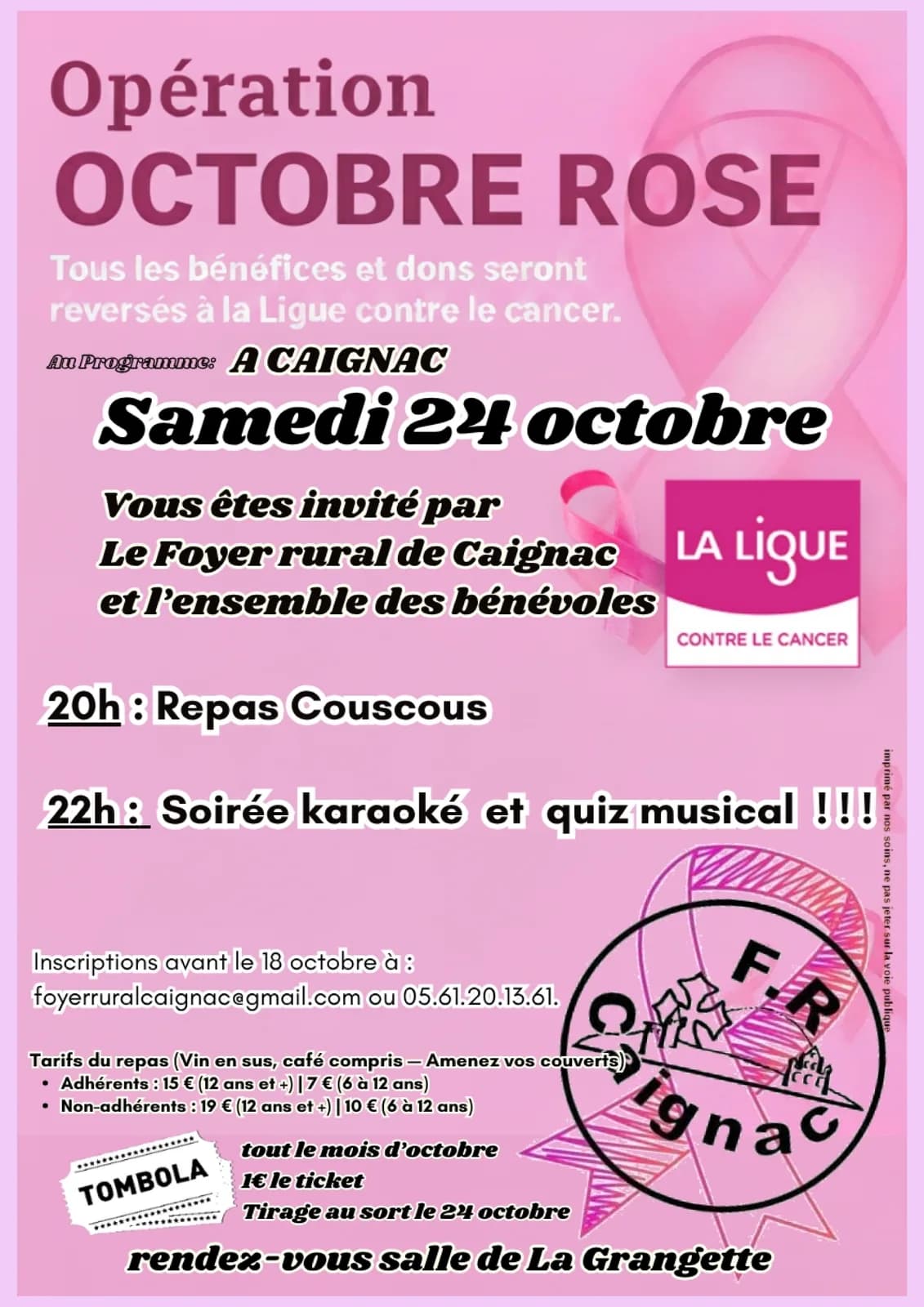 Image 1 : OPÉRATION OCTOBRE ROSE À CAIGNAC background